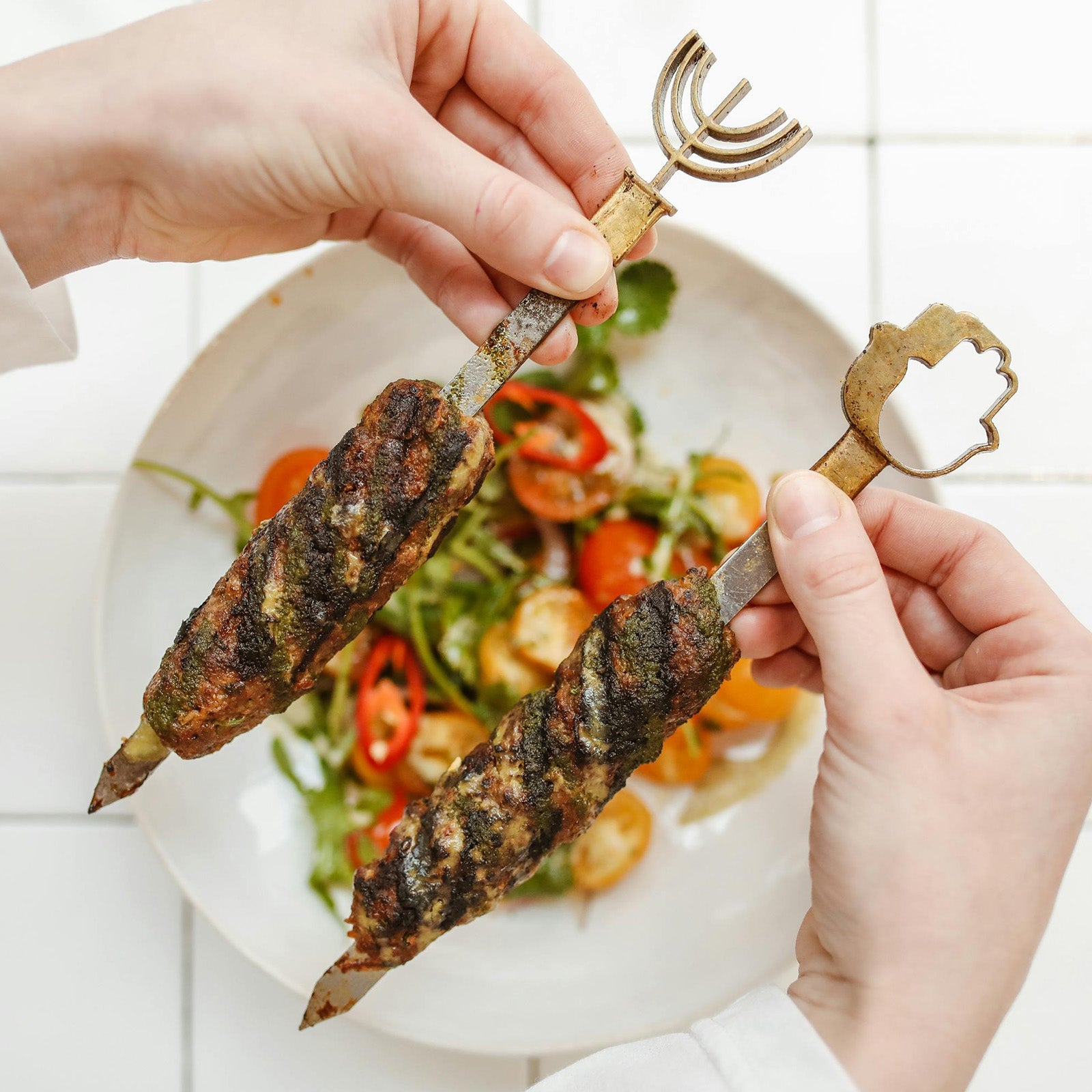 Grilled beef kofta skewers 🥩🔥
