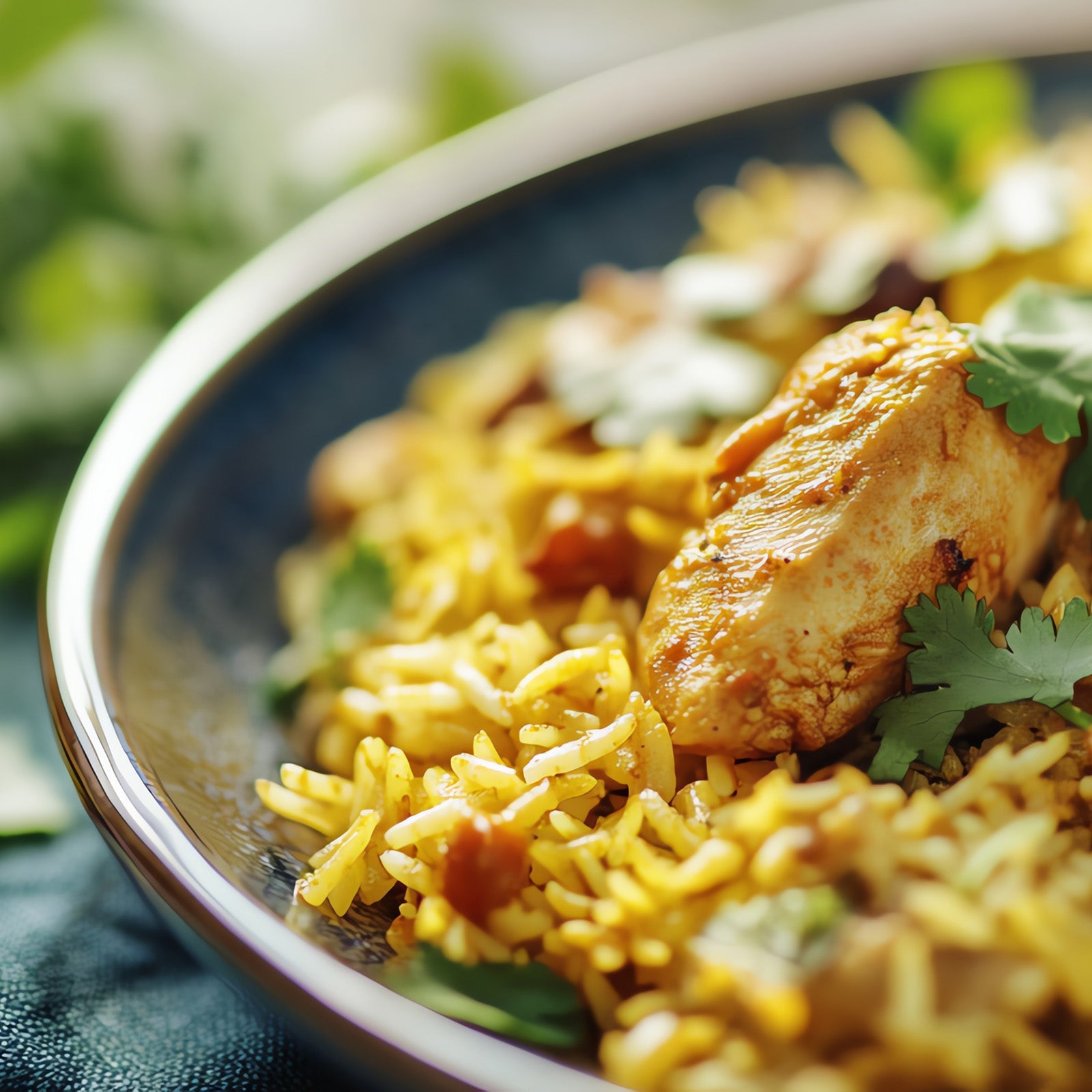 Spiced Chicken Pilaf with Golden Rice & Aromatic Spices 🍗🌿